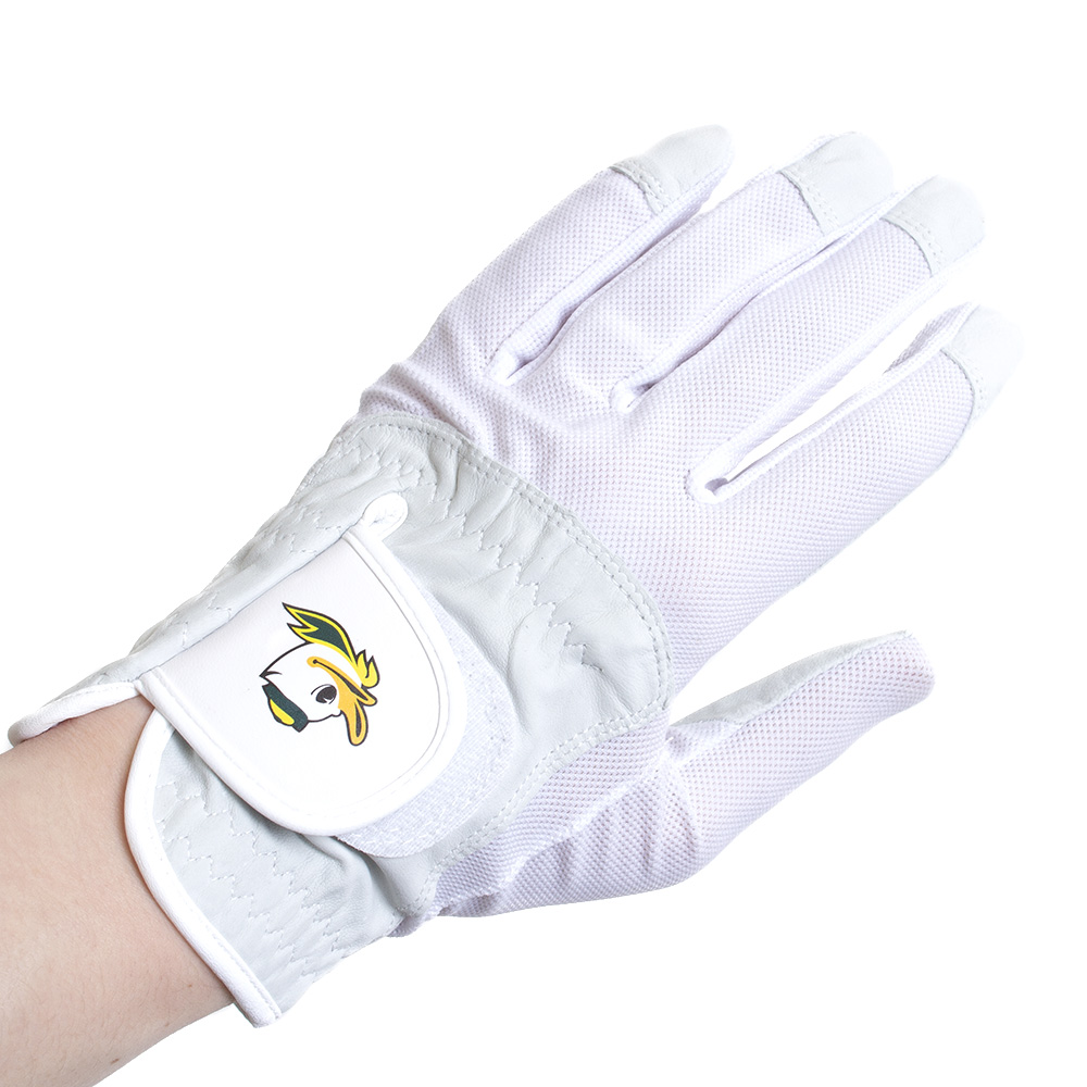 Fighting Duck, White, Gloves, Sports, Golf, Team Golf, 711046